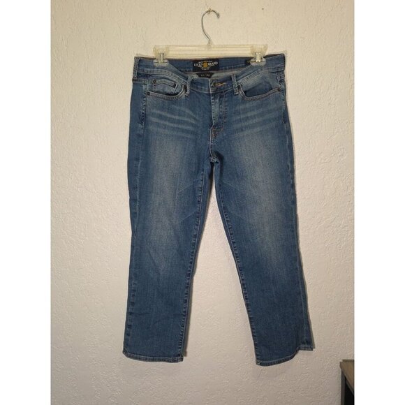 Lucky Brand Denim - Lucky Brand Sweet N Crop Jeans Womens 10/30 Dark Blue Denim Straight 5 Pocket